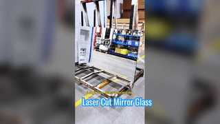 6 मिमी मोटा दर्पण ग्लास लेजर कटिंग 1.5 मीटर लंबा ट्रेपेज़ॉइड